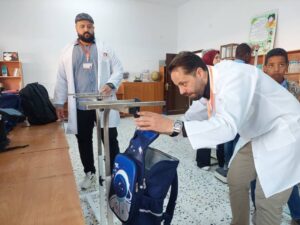 “حملة تقييم أوزان الحقائب المدرسية وتأثيرها على صحة الطلاب ببلدية مصراتة”